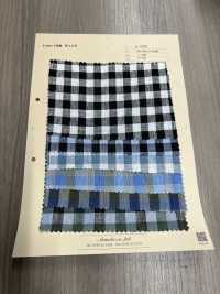 A-7070 Linen 100% Checked[Textile / Fabric] ARINOBE Sub Photo