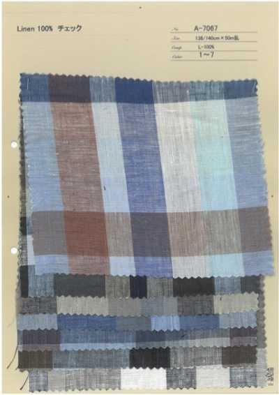 A-7067 100% Linen Check