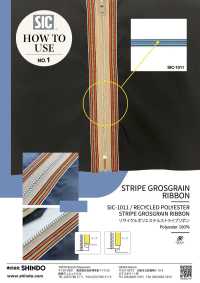 SIC-1011 Recycled Polyester Striped Grosgrain Ribbon[Ribbon Tape Cord] SHINDO(SIC) Sub Photo