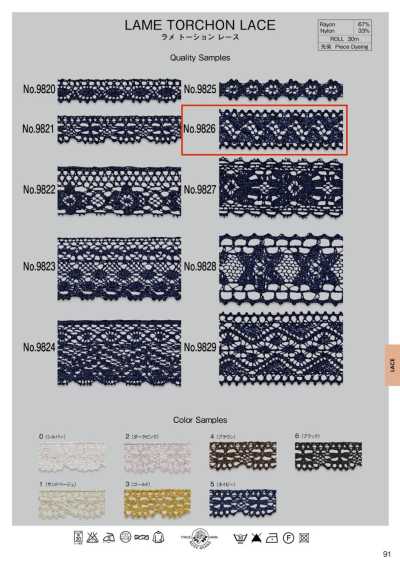 9826 Lame Torchon Lace (Approx. 21 Mm)