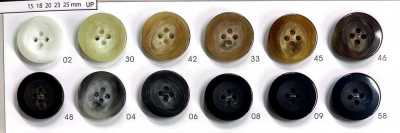 UNICORN778 [Buffalo Horn Style] Four-Hole Button With Rim
