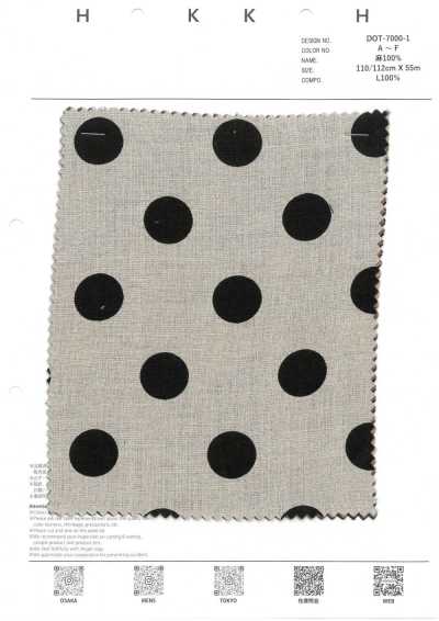 DOT-7000-1 Linen Sheeting Dot Pattern