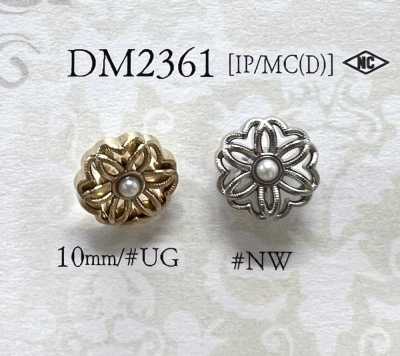 DM2361 Pearl-coated/Die-cast Circular Ring Half-ring Shank Button