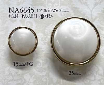 NA6645 Nylon Resin/ABS Resin Rectangle Ring Half-ring Shank Button