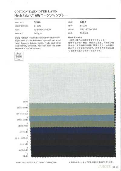 5364 Herb Fabric Lawn Chambray