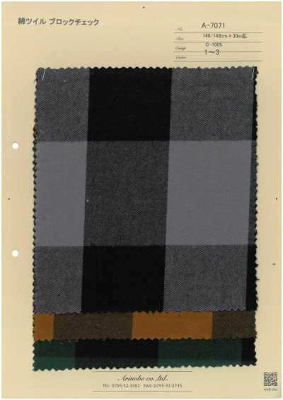 A-7071 Cotton Twill Block Check