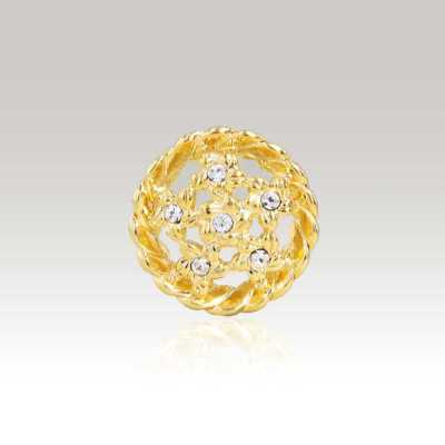 G3440 Glass/Cast Half-Ring Shank Button