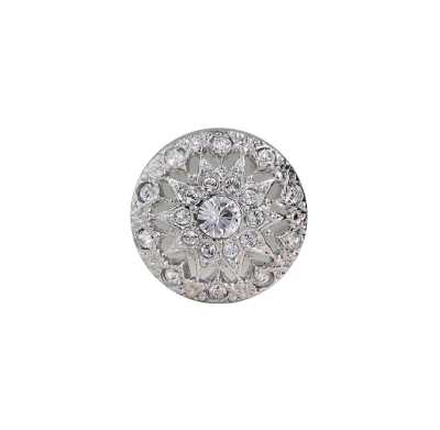 G3434 Glass/Cast Half-Round Ring Half-Ring Shank Button