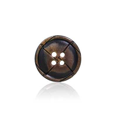 HB390 Real Buffalo Horn 4-hole Button
