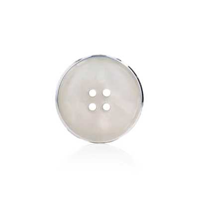 4-hole Button Made Of Polyester Resin/aluminum
