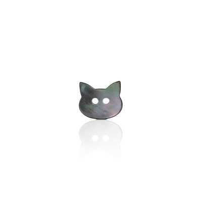 Black Mother-of-pearl Shell Two-hole Button