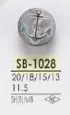 SB1028 Black Mother-of-pearl Shell/brass Circular Ring Half-ring Shank Button