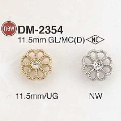 DM2354 Glass/Die-Cast Circular Ring Shank Button