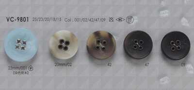 VC9801 Brass/Polyester Resin 4-Hole Button