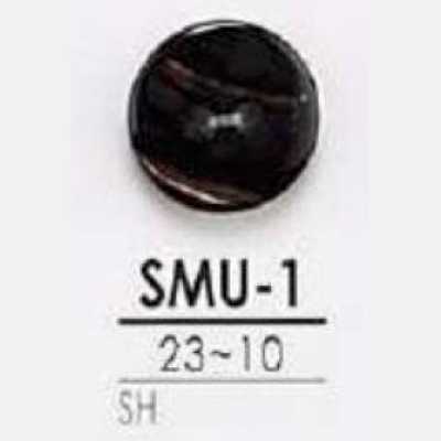 SMU1 Black Mother-of-pearl Shell 2-hole Button
