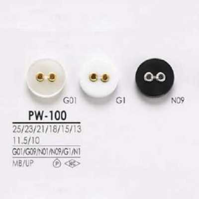 PW100 Brass/Polyester Resin Front-Hole 2-Hole Button