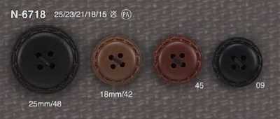 N6718 Nylon Resin Front-Hole 4-Hole Button