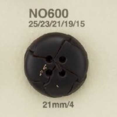 NO600 Leather 4-hole Button