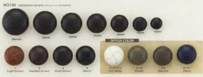 NO100 Leather Shank Button