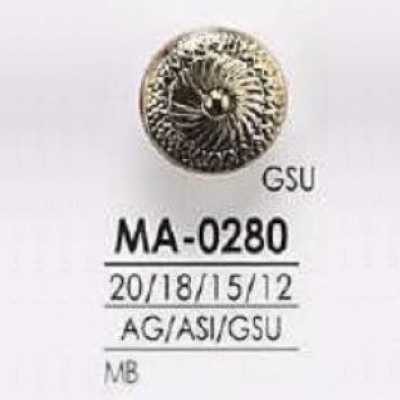 MA0280 Brass Circular Ring Half-Ring Shank Button