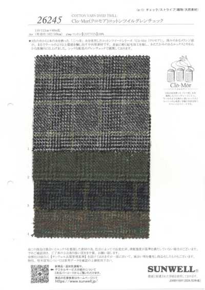26245 Clo-Mor Cotton Twill Glen Check