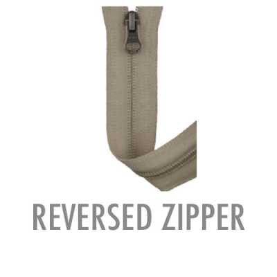 REVERSED-ZIPPER Zipper Reverse-side Specification