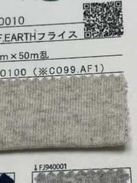 FJ940013 26/- F.EARTH Circular Rib 8681SP. Oatmeal Soaping[Textile / Fabric] Fujisaki Textile Sub Photo