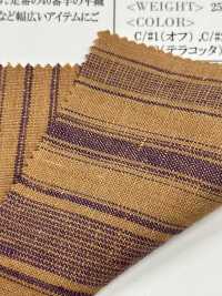 OM42314 40/1 Linen High Twist Washer Processing Ramdom Stripes[Textile / Fabric] Oharayaseni Sub Photo