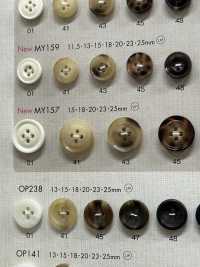 MY157 Polyester Resin Buffalo-style 4-hole Button Sub Photo