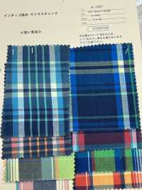 A-1657 Indigo Dyed Madras Check[Textile / Fabric] ARINOBE Sub Photo