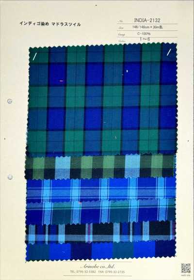 Indigo-Dyed Madras Twill