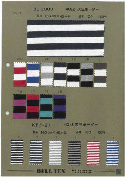 BL2000 40/2 Jersey Horizontal Stripes