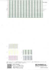 14410 50 Single Thread Cotton Clear Oxford Multi-stripe[Textile / Fabric] SUNWELL Sub Photo