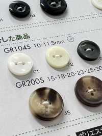 GR104S GRS Certified 25% Recycled PET Resin Button With Rim And Two Holes DAIYA BUTTON(DAIYA BUTTON) Sub Photo