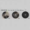GR200S GRS Certified Button, 25% Blended Recycled PET Resin, With Rim, 4 Holes
