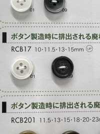 RCB17 Polyester Resin Bordered 4-hole Button DAIYA BUTTON Sub Photo