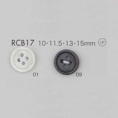 RCB17 Polyester Resin Button With Rim, 4-Hole