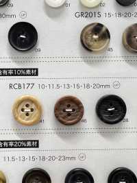 RCB177 Polyester Resin Bordered 4-hole Button DAIYA BUTTON(DAIYA BUTTON) Sub Photo