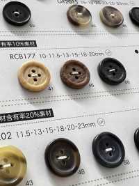 RCB177 Polyester Resin Bordered 4-hole Button DAIYA BUTTON(DAIYA BUTTON) Sub Photo