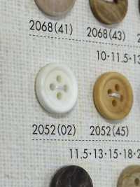 2052 Polyester Resin Bordered 4-hole Button Sub Photo