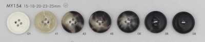 MY154 Polyester Resin Buffalo-style 4-hole Button