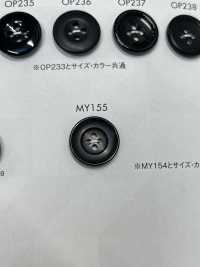 MY155 Polyester Resin Buffalo-style 4-hole Button DAIYA BUTTON(DAIYA BUTTON) Sub Photo