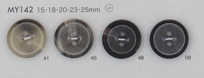 MY142 Polyester Resin Buffalo Horn Style 4-Hole Button