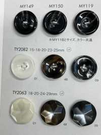 TY2081 Polyester Resin 2-hole Button DAIYA BUTTON Sub Photo