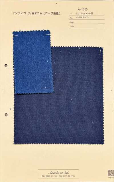 A-1705 Indigo C/W Denim (Rope Dyed)