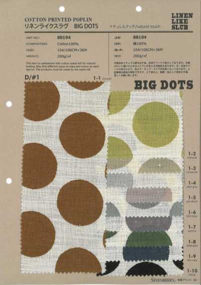 SEVENBERRY® Linen-Like Slub Cloth, Dot, Stripe, Check