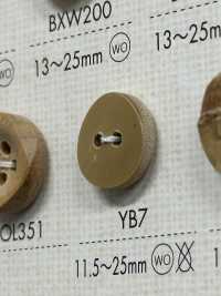 YB7 Natural Wood 2-hole Button DAIYA BUTTON(DAIYA BUTTON) Sub Photo