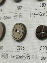 C216 Natural Wood 2-hole Button DAIYA BUTTON(DAIYA BUTTON) Sub Photo