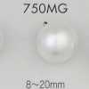 750MG Pearl-finish Urea Gold Half-ring Shank Button