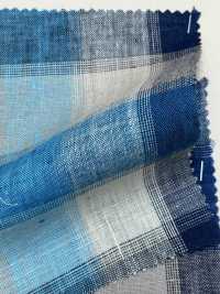 A-7066 Linen 100% Check[Textile / Fabric] ARINOBE Sub Photo